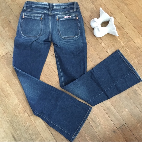 Hudson Distressed Boot-Cut Denim Jeans - Picture 2 of 8